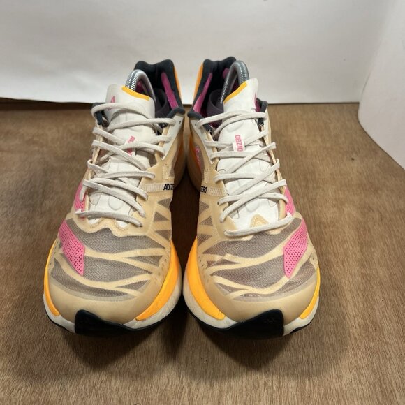 Adidas Adizero Adios Pro 2 NYC 2021 Halo Ivory Pink Solar Gold Mens Size 10 - Picture 2 of 9